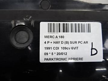 CAPTEUR AIDE AU STATIONNEMENT Mercedes-Benz A (W169) disponible aux enchères