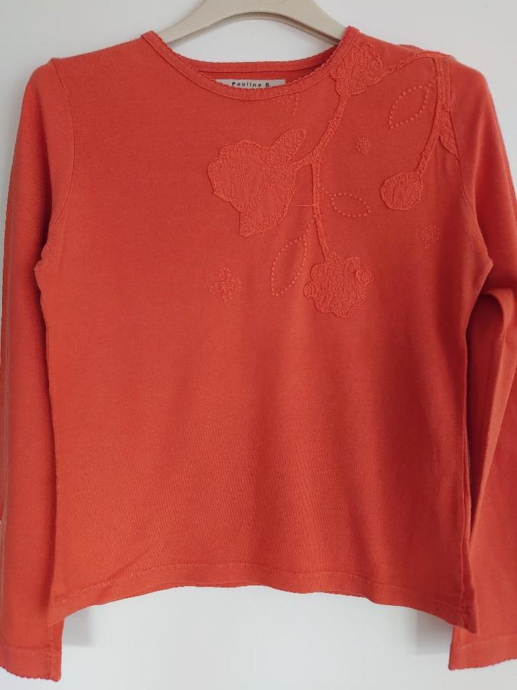 Shirt longsleeve pull met lange mouwen - 12 jr - Pauline B, Kinderen en Baby's, Kinderkleding | Maat 152, Zo goed als nieuw, Meisje
