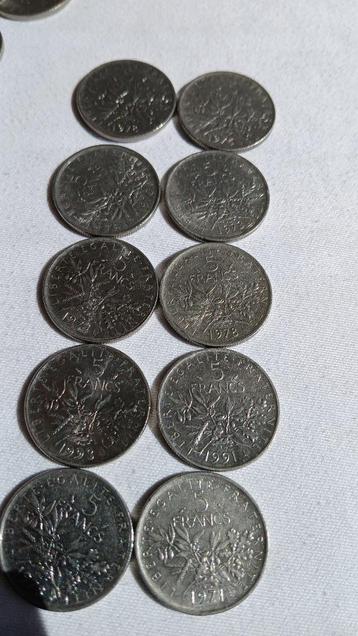 50 munten van Frankrijk de zaaier 5FF beschikbaar voor biedingen