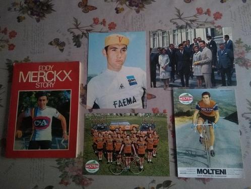 pakket Eddy Merckx  boek en grote kaarten, kaart , foto's, Collections, Articles de Sport & Football, Comme neuf, Enlèvement ou Envoi