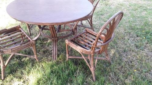 salon de jardin rotin vintage, Tuin en Terras, Tuinsets en Loungesets, Rotan, Stoel, Ophalen of Verzenden