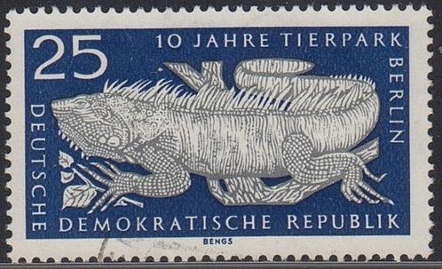 RDA - Zoo de Berlin : Iguana iguana [Michel 1094], Timbres & Monnaies, Timbres | Europe | Allemagne, Affranchi, RDA, Envoi