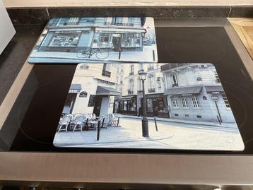 Sfeervolle keukenplaten met  Parijse straatbeelden beschikbaar voor biedingen