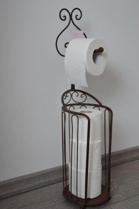 Staander Wc-Rolhouder + Reserve Landelijk, Huis en Inrichting, Badkamer | Badtextiel en Accessoires, Nieuw, Overige typen, Bruin