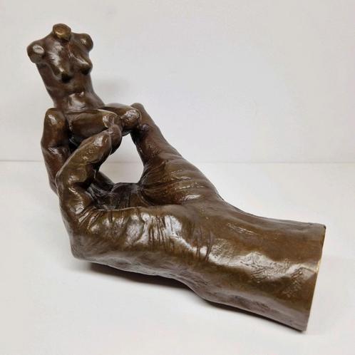 The Hand of God (1917) bronzen sculptuur, A. Rodin., Antiek en Kunst, Antiek | Brons en Koper, Brons, Ophalen of Verzenden