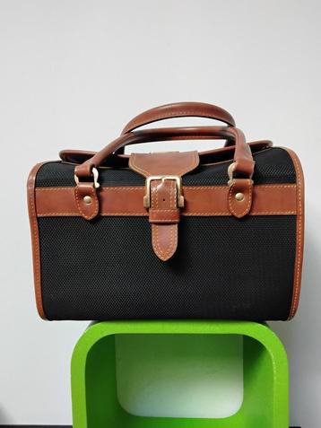Unieke vintage Samsonite koffertje zwarte vinyl  beschikbaar voor biedingen