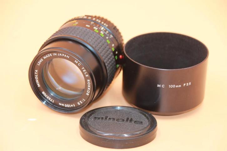 MINOLTA MC 100/2.5, TV, Hi-fi & Vidéo, Appareils photo analogiques, Utilisé, Reflex miroir, Minolta, Enlèvement ou Envoi