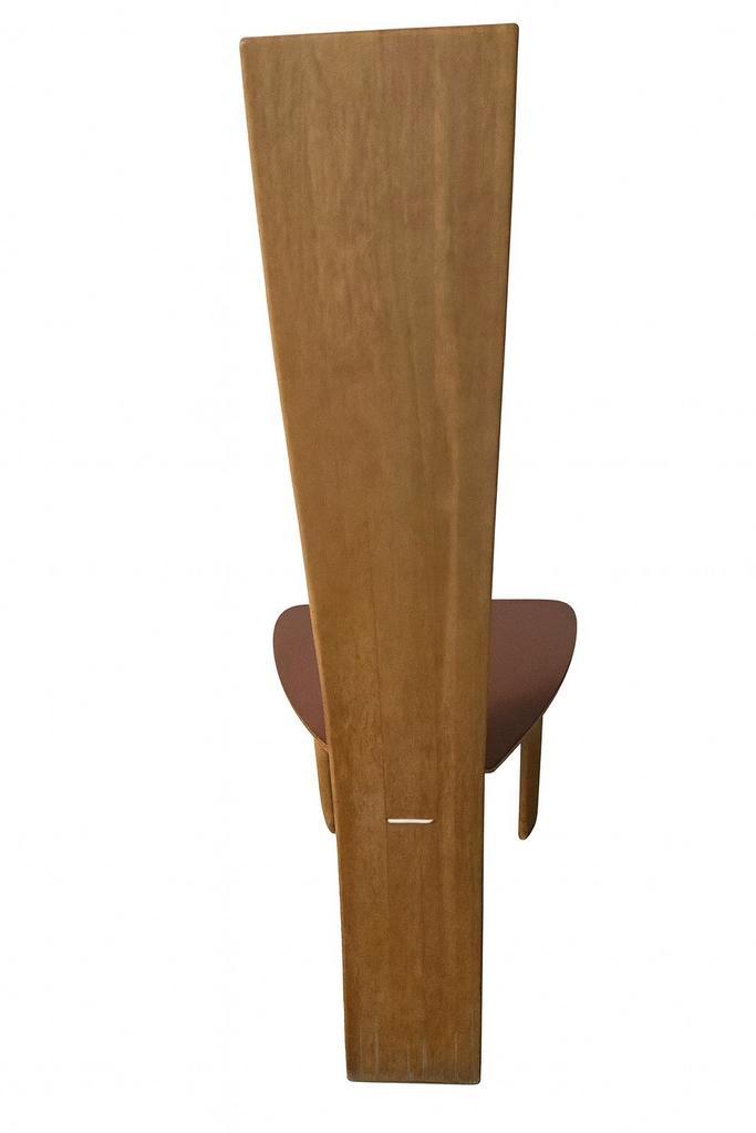 Set 6 x Iris stoelen - Bob Van Den Berghe, Huis en Inrichting, Stoelen, Gebruikt, Vijf, Zes of meer stoelen, Hout, Overige kleuren