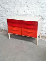 Raymond loewy df2000 sideboard kast space age 1968 rood, Gebruikt, Ophalen of Verzenden, Metaal