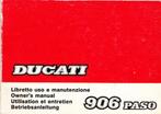 Ducati 906 Paso Owners-Manual, Motos, Modes d'emploi & Notices d'utilisation, Ducati