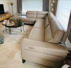 Lederen hoeksalon taupe merk NATUZZI., Huis en Inrichting, Ophalen, Zo goed als nieuw