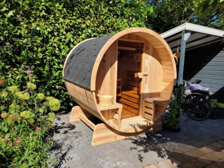 barrel sauna Sunspa Bilzen, Sport en Fitness, Sauna, Nieuw, Accessoires, Fins of Traditioneel, Ophalen