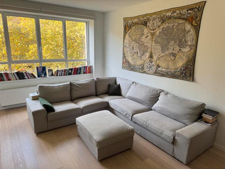 Canapé IKEA KIVIK + pouf – excellent état –250 €, Huis en Inrichting, Zetels | Complete zithoeken, Zo goed als nieuw, Ophalen