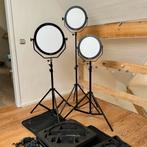 Full Set lumière 3x Falcon eyes LED., Audio, Tv en Foto, Fotografie | Fotostudio en Toebehoren, Ophalen, Zo goed als nieuw