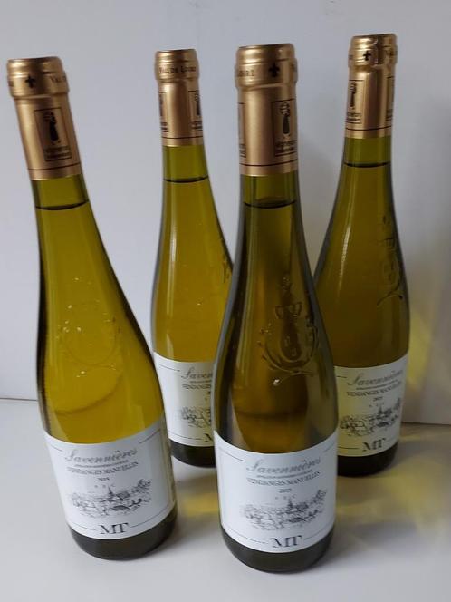 4 Bouteilles de vin sec Blanc Savennières 2015 vendanges man, Collections, Vins, Neuf, Vin blanc, France, Pleine, Enlèvement ou Envoi