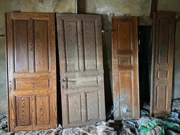 Portes anciennes, Doe-het-zelf en Bouw, Raamkozijnen en Schuifdeuren, Gebruikt, Overige typen, Hout, 150 tot 225 cm, 75 tot 150 cm