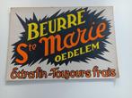Dun kartonnen bordje Beurre St Marie Oedelem Beernem, Ophalen of Verzenden, Gebruikt, Reclamebord