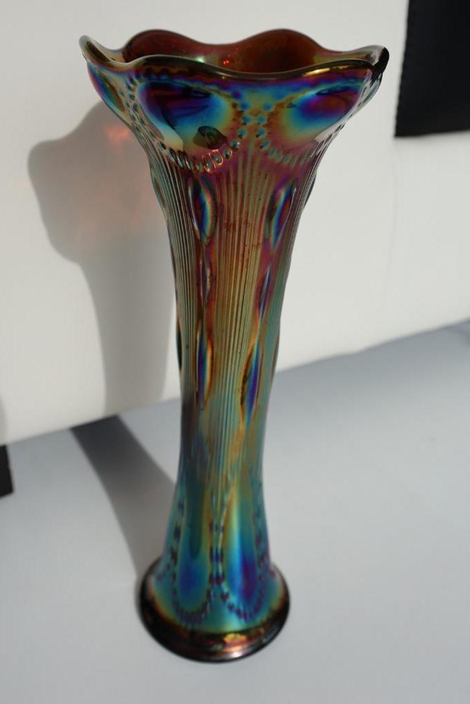 bullseye amethist glazen vaas, Antiek en Kunst, Antiek | Vazen, Verzenden