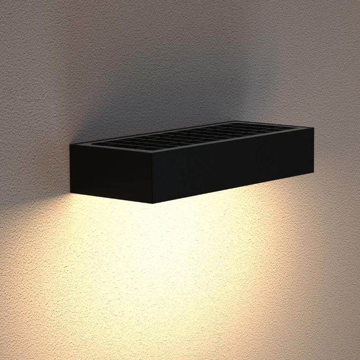 Solar wandlamp 6W op sensor zwart / wit brick model, Hobby & Loisirs créatifs, Hobby & Loisirs Autre, Neuf, Enlèvement ou Envoi