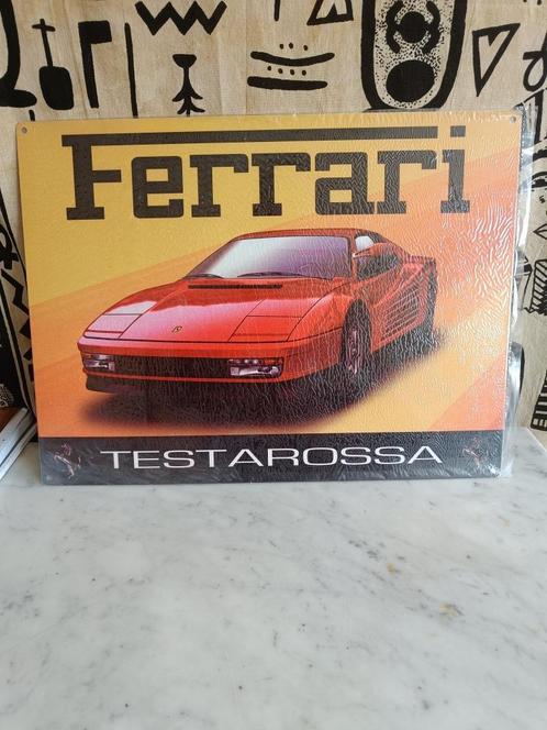 Metalen plak, mok, kalender en postzegels Ferrari, Verzamelen, Automerken, Motoren en Formule 1, Nieuw, Ophalen of Verzenden