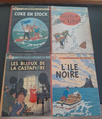Kuifje: set van 4 albums in originele edities  beschikbaar voor biedingen