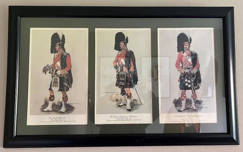 Militaria - Schotse Highland Regimental Uniform 1914 prints, Collections, Objets militaires | Général, Armée de terre, Enlèvement