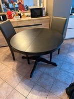 INGATORP IKEA tafel rond met 6 stoelen, Huis en Inrichting, Tafels | Eettafels, Ophalen, Zo goed als nieuw, Rond