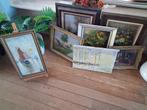 Lot van 14 kaders met 2 schildersezels, Huis en Inrichting, Ophalen, Gebruikt, Schilderij
