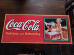 coca cola reclame en klok, Verzamelen, Ophalen, Zo goed als nieuw, Reclamebord