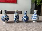 Set van 4 chinese porseleinen vaasjes in pérfecte staat., Antiek en Kunst, Ophalen of Verzenden