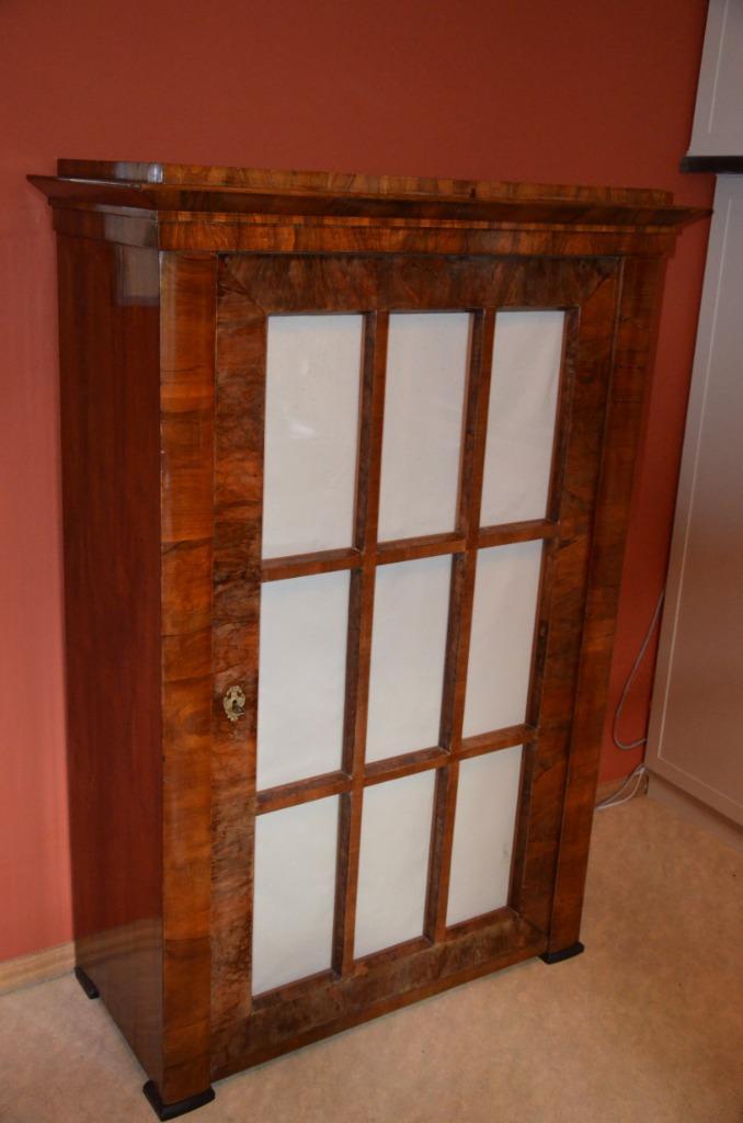 Vitrine BIEDERMEIER compacte - Superbe état - Héritage, Antiek en Kunst, Antiek | Meubels | Kasten, Ophalen