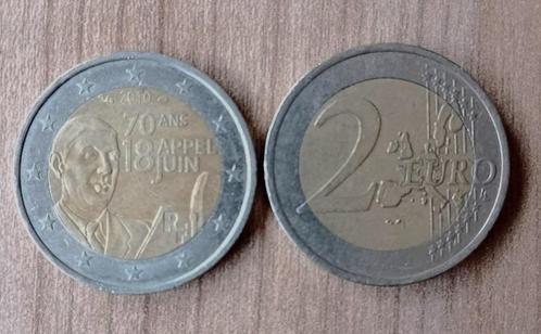 2 euro Frankrijk 2010 / de Gaulle, Postzegels en Munten, Munten | Europa | Euromunten, Losse munt, 2 euro, Frankrijk, Ophalen of Verzenden