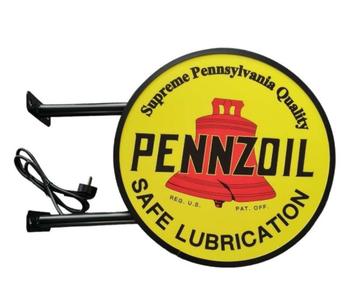 Pennzoil dubbelzijdige licht reclame garage showroom lamp, Enlèvement ou Envoi, Neuf, Table lumineuse ou lampe (néon)
