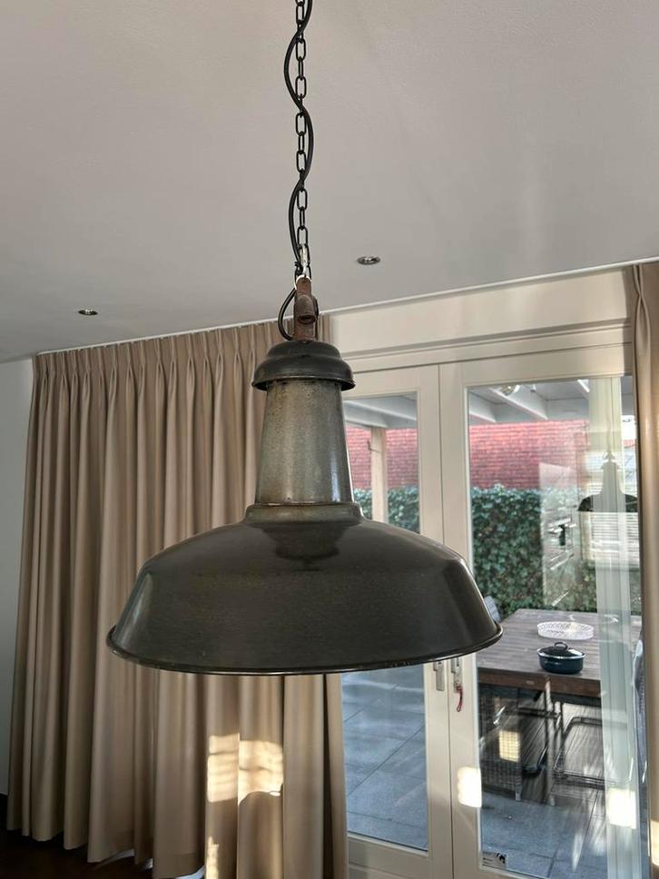 Lampe suspendue industrielle, Maison & Meubles, Lampes | Suspensions, Utilisé, 50 à 75 cm, Métal, Enlèvement