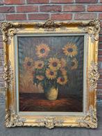 Schilderij met zonnebloemen + kader, Ophalen