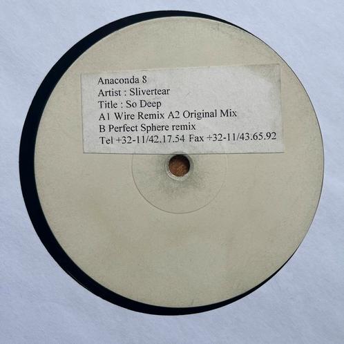 Silvertear - So Deep (Anaconda Records, white label), Cd's en Dvd's, Vinyl | Dance en House, Gebruikt, Techno of Trance, 12 inch