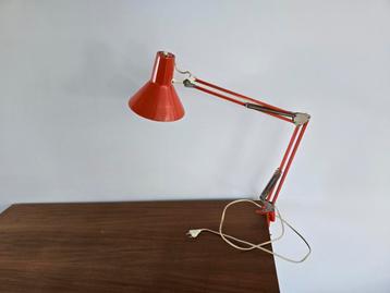 Vintage Oranje Angelpoise bureau lamp, Deens design beschikbaar voor biedingen