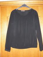 Zwarte bloes met bovenaan enkele kraaltjes en lange mouw, 42, Vêtements | Femmes, Blouses & Tuniques, Comme neuf, Noir, Taille 42/44 (L)