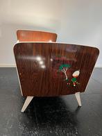 Vintage kinderbedje, Kinderen en Baby's, Kinderkamer | Bedden, Ophalen, Gebruikt, Lattenbodem, Minder dan 140 cm