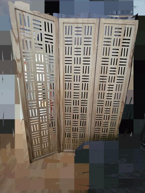 Paravent en bois 3 volets état strictement neuf, Huis en Inrichting, Woonaccessoires | Kamerschermen, Nieuw, Ophalen