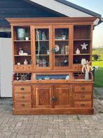 Teak Buffetkast Vitrinekast Grutterskast., Glas, 200 cm of meer, Met deur(en), Nieuw