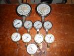 Lot inox en koper drukmeters, Ophalen, Nieuw