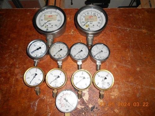 Lot inox en koper drukmeters, Tuin en Terras, Waterpompen, Nieuw, Ophalen