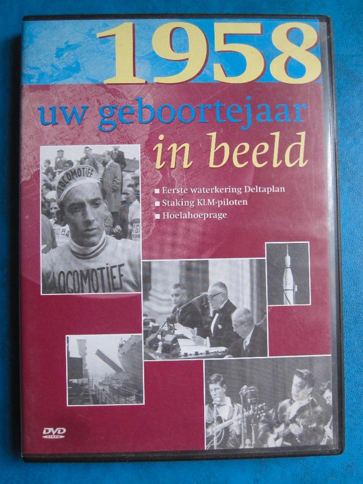 Uw geboortejaar in beeld 1958, Cd's en Dvd's, Dvd's | Documentaire en Educatief, Zo goed als nieuw, Politiek of Geschiedenis, Alle leeftijden