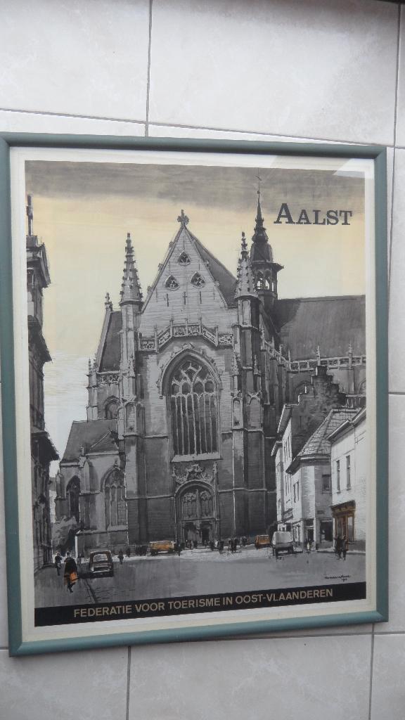 Alost, publicité pour une visite de la ville, Antiquités & Art, Art | Lithographies & Sérigraphies, Enlèvement ou Envoi