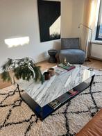 SET van 2: carrara marmeren salon- en bijzettafel, Huis en Inrichting, Ophalen, 50 tot 100 cm, 100 tot 150 cm, Zo goed als nieuw