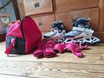 Verstelbare kinderskeelers (maat 32-35), Sport en Fitness, Verstelbaar, Kinderen, Zo goed als nieuw, Inline skates 4 wielen