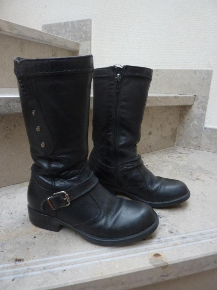 Hoge lederen laarzen - maat 28, Kinderen en Baby's, Kinderkleding | Schoenen en Sokken, Zo goed als nieuw, Laarzen, Meisje, Ophalen