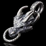 Draken kop hanger - 925 Zilver, Verzenden, Nieuw, Zilver, Dier