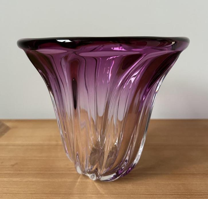 Mooie Vaas - Val Saint Lambert - model Vatel, Antiek en Kunst, Antiek | Glaswerk en Kristal, Ophalen of Verzenden